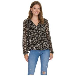 Only - Luna - Damesblouse - Lange Mouwen - V-hals - Regular Fit