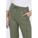 ONLY - CARGO BROEK CARO - Cargobroek - Groen - 55% Linnen 45% Viscose