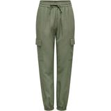 ONLY - CARGO BROEK CARO - Cargobroek - Groen - 55% Linnen 45% Viscose