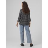 Gebreide Pullover - O-hals - 3/4 Mouwen - Verlaagde Schoudernaden