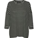 Gebreide Pullover - O-hals - 3/4 Mouwen - Verlaagde Schoudernaden