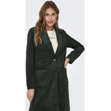 Only - ASTRID - Lange Corduroy Jas - Effen - Regular Fit - Reverskraag