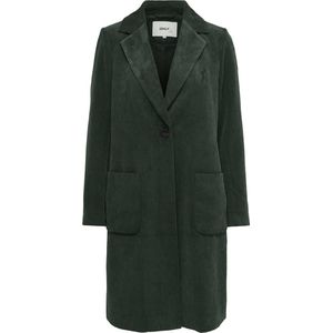 Only - ASTRID - Lange Corduroy Jas - Effen - Regular Fit - Reverskraag
