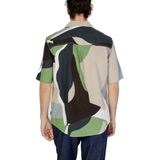 Abstract - Korte Mouwen Overhemd - Groen - Katoen - Spring/Summer