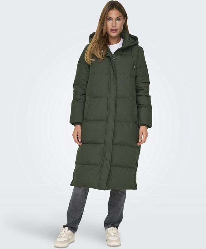 Onlalice - Puffer Jas - Winddicht - Met Capuchon - Lang