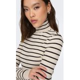 Only Trui Onlkarol Rollneck Pullover Knt 15165075 Whitecap Gray/black Smal Dames