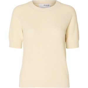Selected Femme Trui Ecru - Ronde Halslijn