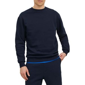 JACK & JONES - Sweater - Blauw - 61% Gerecycled Polyester, 39% Katoen