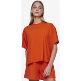 Pieces T-shirt Pckylie Ss Oversized Tee Noos Bc 17132567 Tangerine Tango Dames