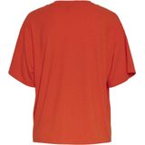 Pieces T-shirt Pckylie Ss Oversized Tee Noos Bc 17132567 Tangerine Tango Dames