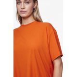 Pieces T-shirt Pckylie Ss Oversized Tee Noos Bc 17132567 Tangerine Tango Dames