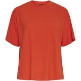 Pieces T-shirt Pckylie Ss Oversized Tee Noos Bc 17132567 Tangerine Tango Dames
