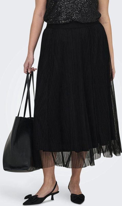 ONLY CARMAKOMA - CARLAVINA SKIRT JRS NOOS - Damesrok - Midi-lengte