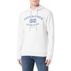 JACK & JONES Capuchontrui voor heren, wit melange., S