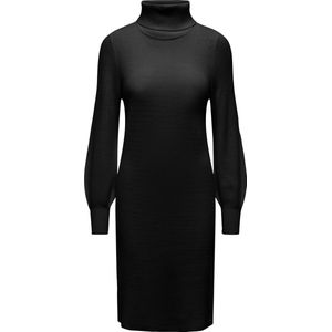 Only - Onlsasha - Gebreide Jurk - Zwart - 50% Viscose, 27% Nylon, 23% Polyester