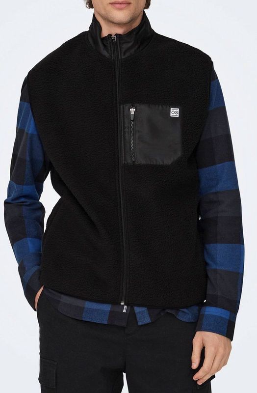 Onsjust - Teddy - Hoge Hals Sweat - Mouwloos - Regular Fit