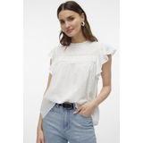 Top - Ronde Hals - Mouwloos - Kanten Details - Standaard Pasvorm