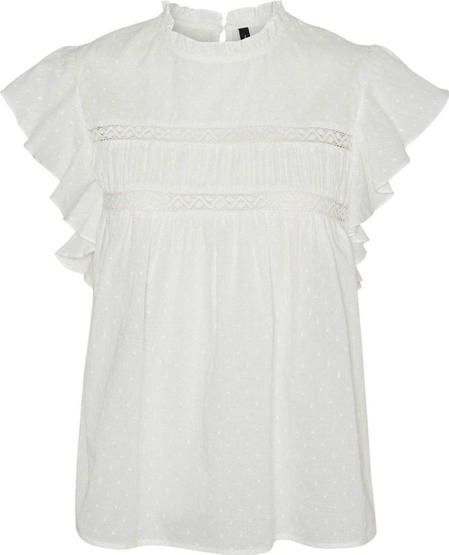 Top - Ronde Hals - Mouwloos - Kanten Details - Standaard Pasvorm