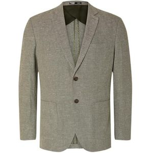 SELETED HOMME Slhslim-Bath Linen BLZ Sakko voor heren, Burnt Olive, 48