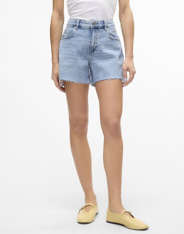 VERO MODA - Tess - Korte Broeken - Denim - Blauw - Vijf-Pocket Design