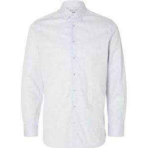 Selected Homme Slhslimdetail T-shirt Ls Classic Noos herenhemd, Helder wit