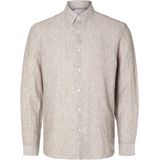 Selected - Regkylian - Overhemd - Blauw - 100% Linnen - Lange Mouwen