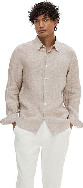 Selected - Regkylian - Overhemd - Blauw - 100% Linnen - Lange Mouwen