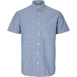 SELECTED HOMME - SLHREG-SUN SHIRT SS NOOS - Overhemd - Medium Blue Denim