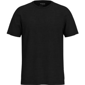 SELETED HOMME Heren Slhaspen Slub SS O-Neck Tee Noos T-shirt, zwart, XXL