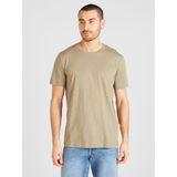 Shirt - Mélange - Jersey - Normale Pasvorm - Kwartmouw