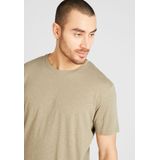 Shirt - Mélange - Jersey - Normale Pasvorm - Kwartmouw