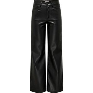 Only - Madison 15311798 - Lange Broek - Faux Leather - Wide Fit - High Waist