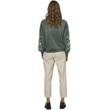 Sweater - Bloemenprint - Sweatstof - Lange Mouw - Normale Pasvorm