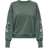 Sweater - Bloemenprint - Sweatstof - Lange Mouw - Normale Pasvorm