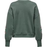 Sweater - Bloemenprint - Sweatstof - Lange Mouw - Normale Pasvorm