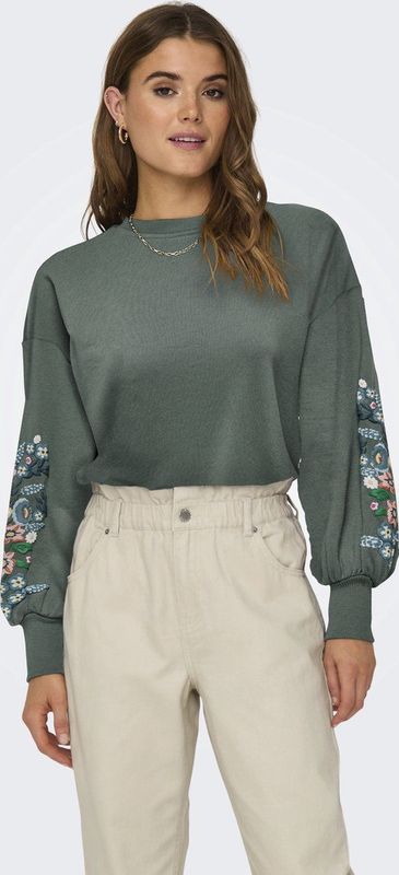 Sweater - Bloemenprint - Sweatstof - Lange Mouw - Normale Pasvorm