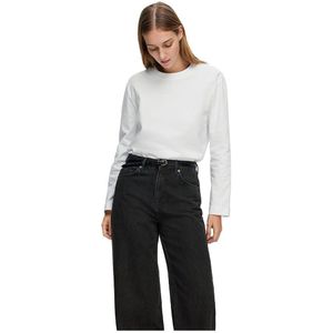 SELECTED FEMME Ls Boxy Tee Noos Dames Longsleeve - Wit (Bright White)