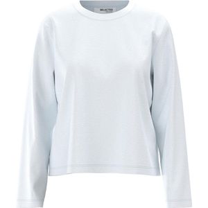 SELECTED FEMME Ls Boxy Tee Noos Damesshirt met lange mouwen, wit (bright white), L