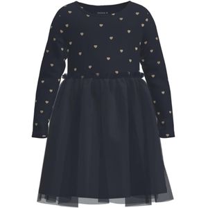 Jerseyjurken - Midi - Zwart - Jersey - All-over Print - Glitterprint