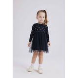 Jerseyjurken - Midi - Zwart - Jersey - All-over Print - Glitterprint