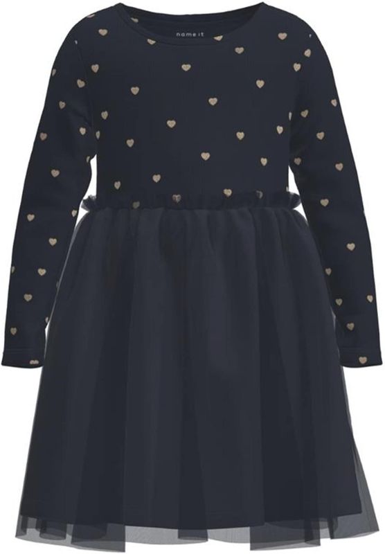 Jerseyjurken - Midi - Zwart - Jersey - All-over Print - Glitterprint