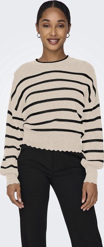 Onlibi - Gebreide Pullover - O-hals - Lange Mouwen - Ballonmouwen - Knit Fit