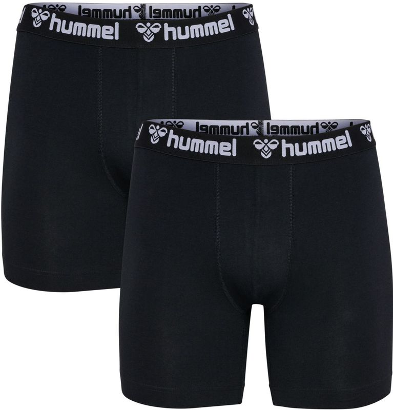 Hummel - Boxershorts - Zwart - Jersey - Set van 2