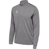 Hummel - hmlAUTHENTIC HALF ZIP SWEAT - Sweatshirt - Zwart - 100% Gerecycled Polyester