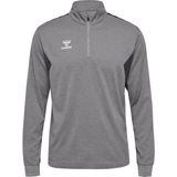 Hummel - hmlAUTHENTIC HALF ZIP SWEAT - Sweatshirt - Zwart - 100% Gerecycled Polyester