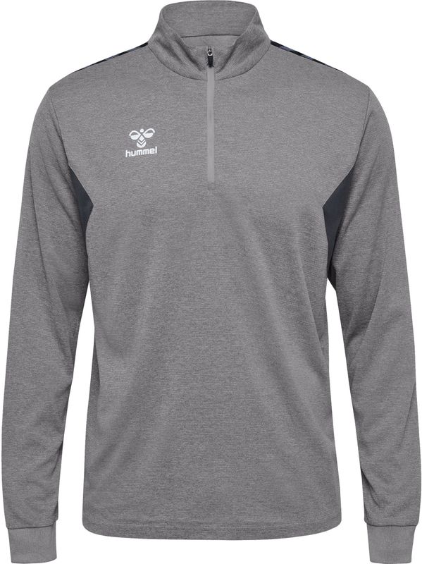 Hummel - hmlAUTHENTIC HALF ZIP SWEAT - Sweatshirt - Zwart - 100% Gerecycled Polyester