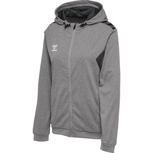 Hummel Damen Trainingsjacke Hmlauthentic Pl Zip Hoodie Woman Grey Melange