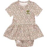 Jurk - Katoen - Bloemenprint - Ronde Hals - Knielengte - Kwartmouw