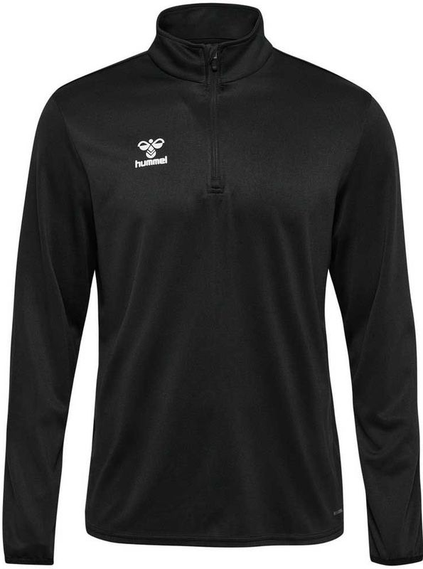 Hummel - hmlESSENTIAL HALF-ZIP - Sweatshirt - Zwart - Gerecycled Polyester