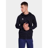 hml - GO 2.0 ZIP HOODIE - Jack - Zwart - Biologisch Katoen/Gerecycled Polyester